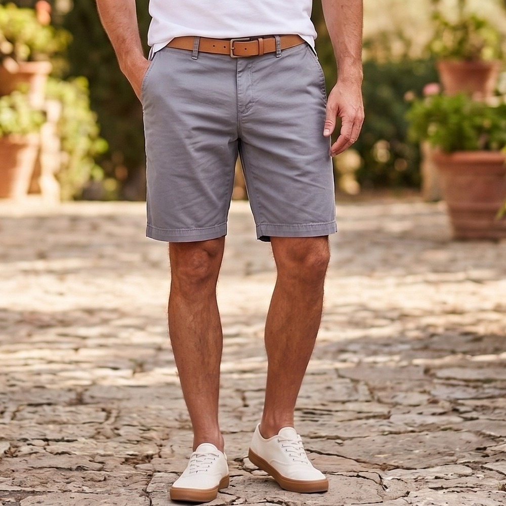 Old Navy Ultimate Tech Slim Shorts Men 33 Gray Built-In Flex Chino Casual Golf - Picture 9 of 9